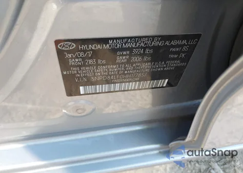 2017 Hyundai Elantra Se from USA, damaged, VIN 5NPD84LF0HH177857